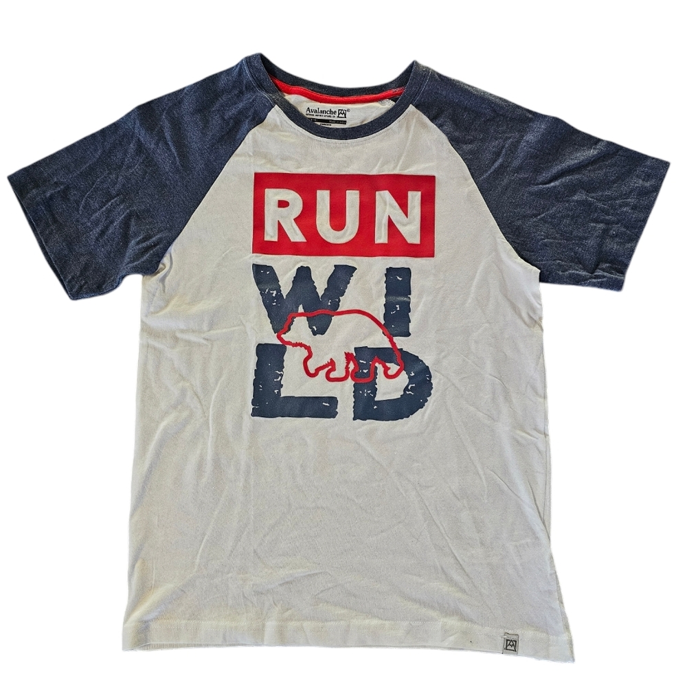 Avalanche "Run Wild" Bear tshirt boys size L 14/16 New with Tags